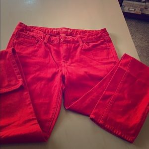 Banana Republic Red Skinny Jeans